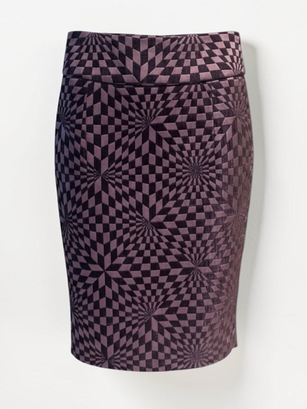 Azel Hazel Purple High-Waisted Retro Pencil Skirt - Size S